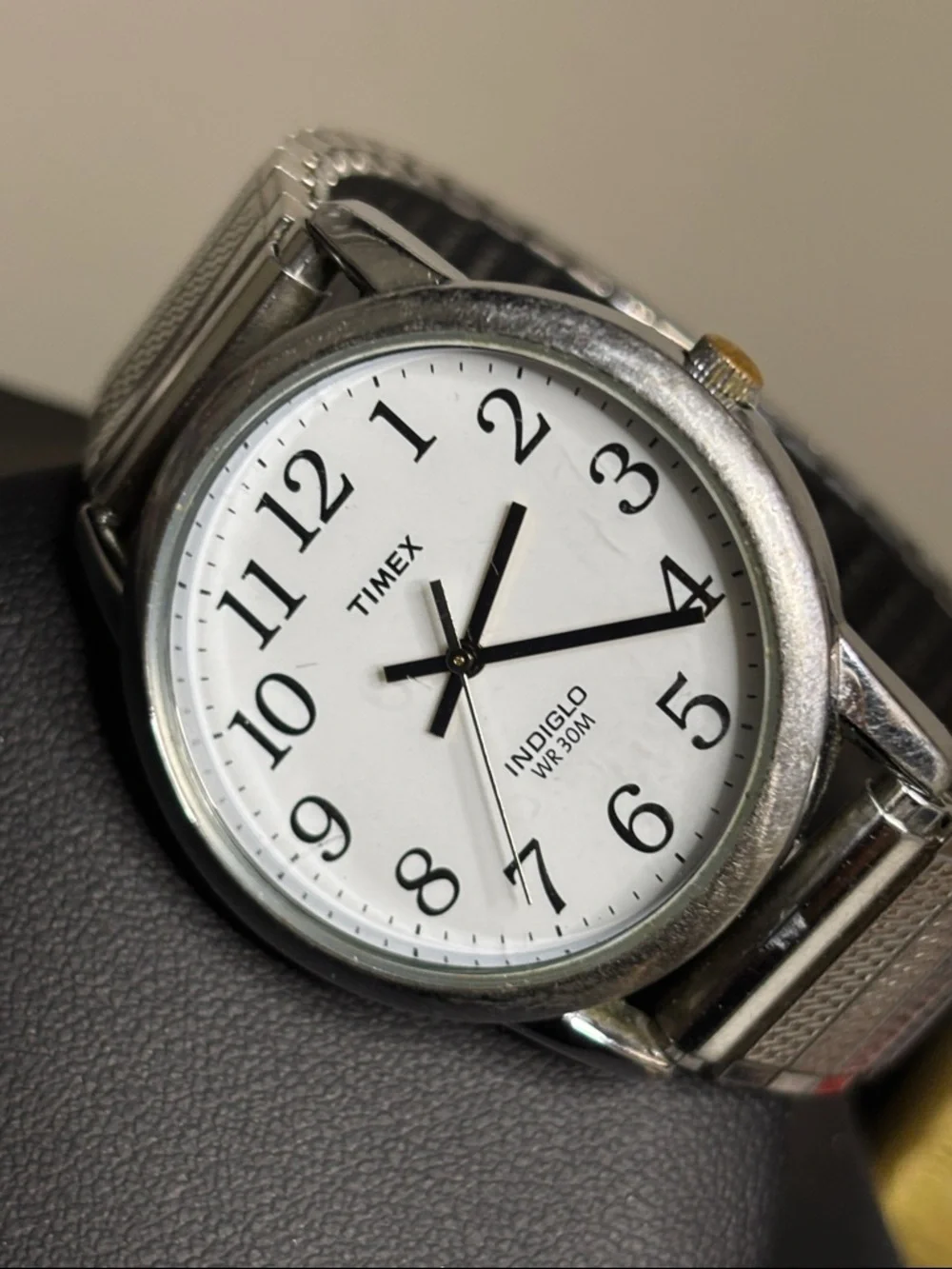 Timex Silver Indiglo Y2K Watch Retro  White Dial Lights Up WORKING Expansion